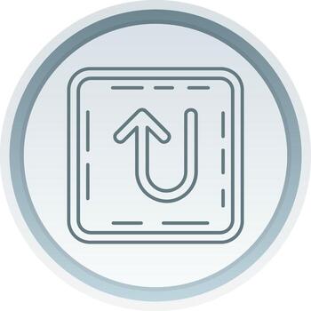 tu giro lineal botón icono vector