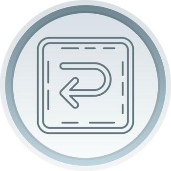 tu giro lineal botón icono vector