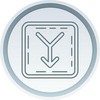 Merge Linear Button Icon vector