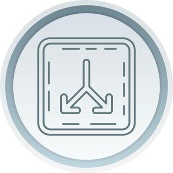 Split Linear Button Icon vector
