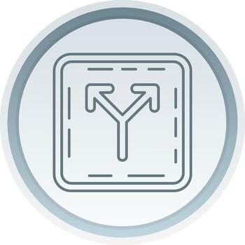 Split Linear Button Icon vector
