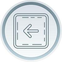 Left arrow Linear Button Icon vector