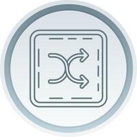 Shuffle Linear Button Icon vector