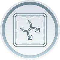 Shuffle Linear Button Icon vector