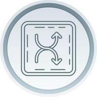 Shuffle Linear Button Icon vector