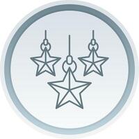 Christmas star Linear Button Icon vector