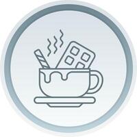 Hot Chocolate Linear Button Icon vector