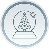 Snow globe Linear Button Icon vector