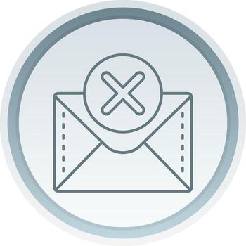 Wrong Linear Button Icon vector