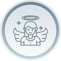 Angel Linear Button Icon vector