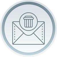 Dustbin Linear Button Icon vector