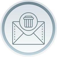 Dustbin Linear Button Icon vector