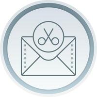 Scissor Linear Button Icon vector