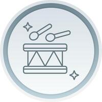 Drum Linear Button Icon vector