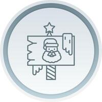 North pole Linear Button Icon vector