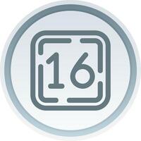 Sixteen Linear Button Icon vector