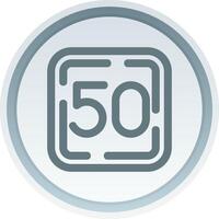 Fifty Linear Button Icon vector