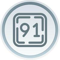 Ninety One Linear Button Icon vector