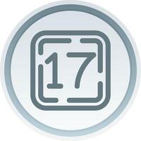 Seventeen Linear Button Icon vector