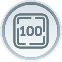 One Hundred Linear Button Icon vector