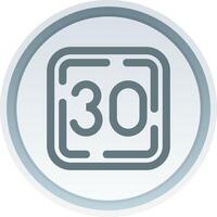 Thirty Linear Button Icon vector