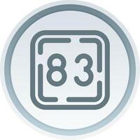 Eighty Three Linear Button Icon vector