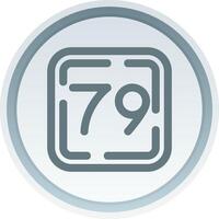 Seventy Nine Linear Button Icon vector