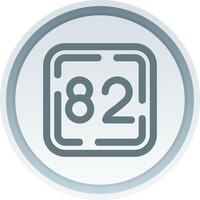 Eighty Two Linear Button Icon vector