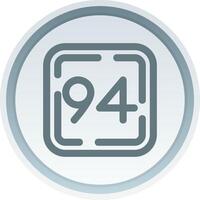 Ninety Four Linear Button Icon vector