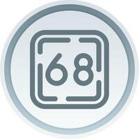 Sixty Eight Linear Button Icon vector