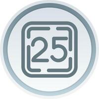 Twenty Five Linear Button Icon vector