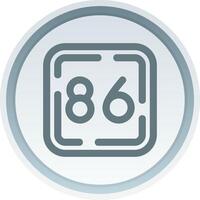 Eighty Six Linear Button Icon vector