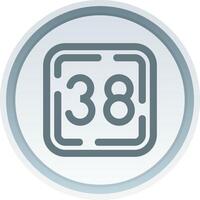 Thirty Eight Linear Button Icon vector