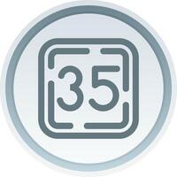 Thirty Five Linear Button Icon vector