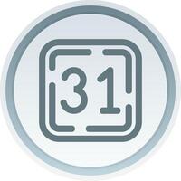 Thirty One Linear Button Icon vector