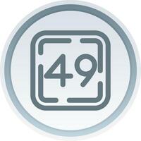 Forty Nine Linear Button Icon vector