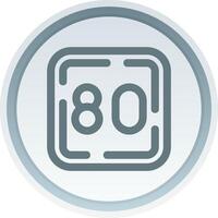 Eighty Linear Button Icon vector