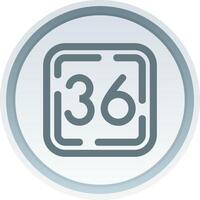 Thirty Six Linear Button Icon vector