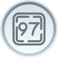 Ninety Seven Linear Button Icon vector