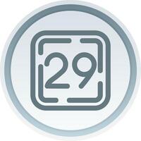 Twenty Nine Linear Button Icon vector