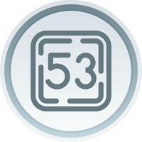 Fifty Three Linear Button Icon vector