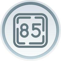 Eighty Five Linear Button Icon vector