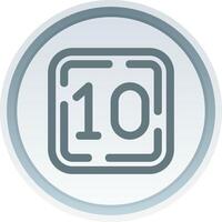 Ten Linear Button Icon vector