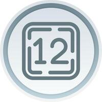 Twelve Linear Button Icon vector