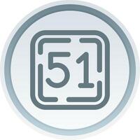 Fifty One Linear Button Icon vector