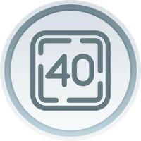 Forty Linear Button Icon vector