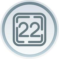Twenty Two Linear Button Icon vector