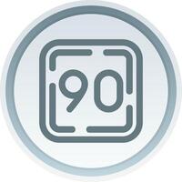 Ninety Linear Button Icon vector