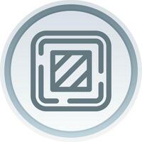 Square Linear Button Icon vector