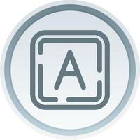 Letter a Linear Button Icon vector